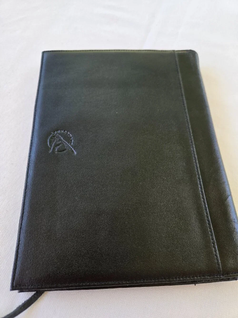 Punctuate Brand Black Leather Folio Pouch Folder